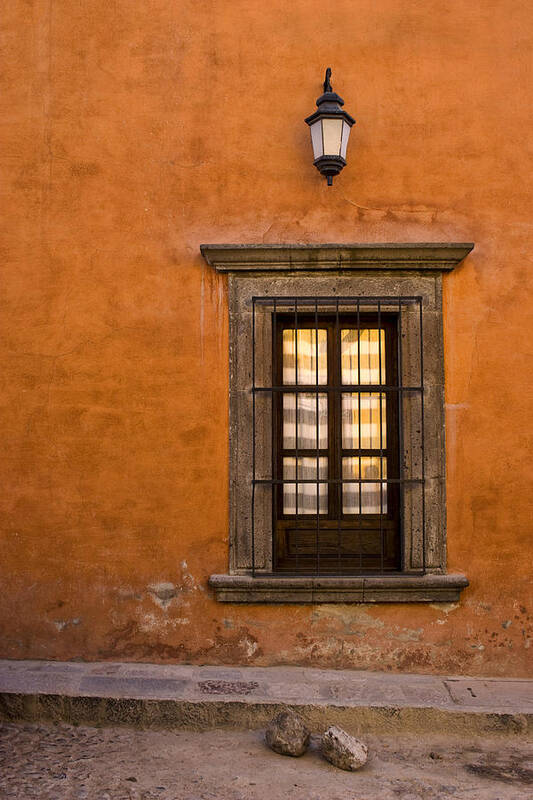 Mexico Poster featuring the photograph Golden Window Mexico by Carol Leigh