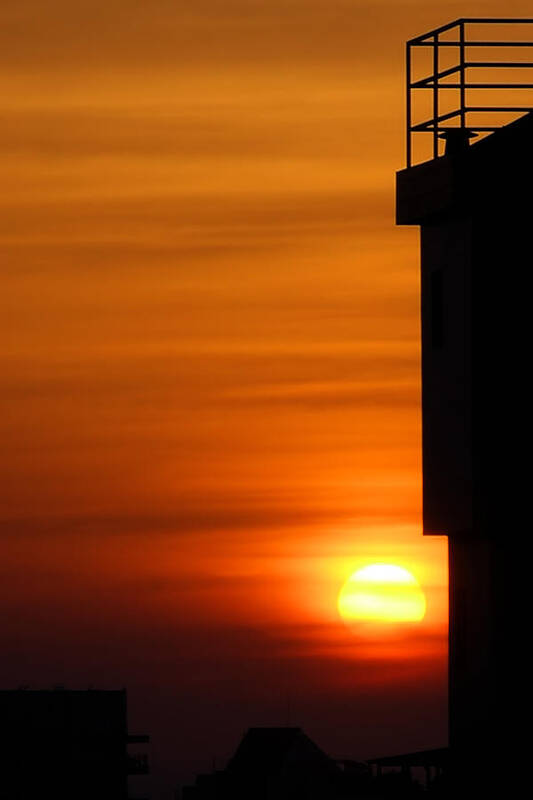 Sunset Poster featuring the photograph HDR Sunset by Meir Ezrachi