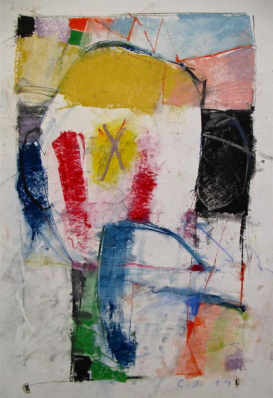 Abstract Poster featuring the mixed media Inaugural Page by Cliff Spohn