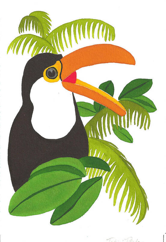 Bird Poster featuring the painting Jungle Toucan by Terry Taylor