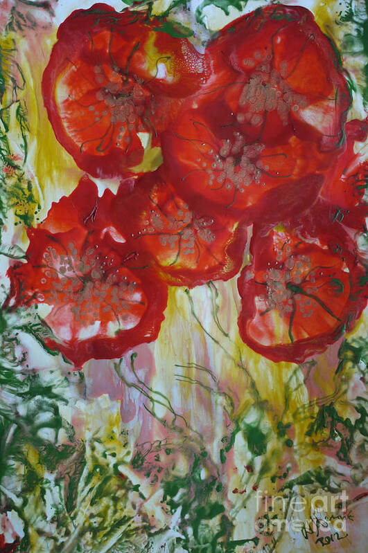 Flowers Poster featuring the painting Just for Today by Heather Hennick