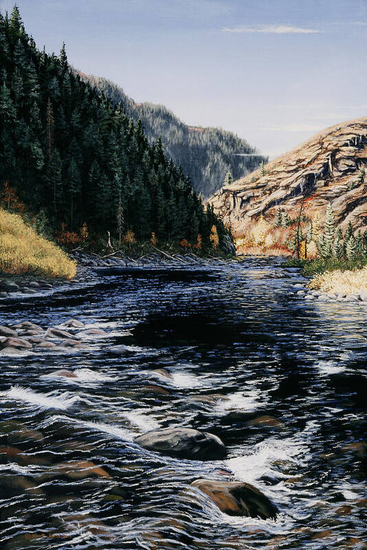 Kelly Creek Poster featuring the painting Kelly Creek by Kurt Jacobson