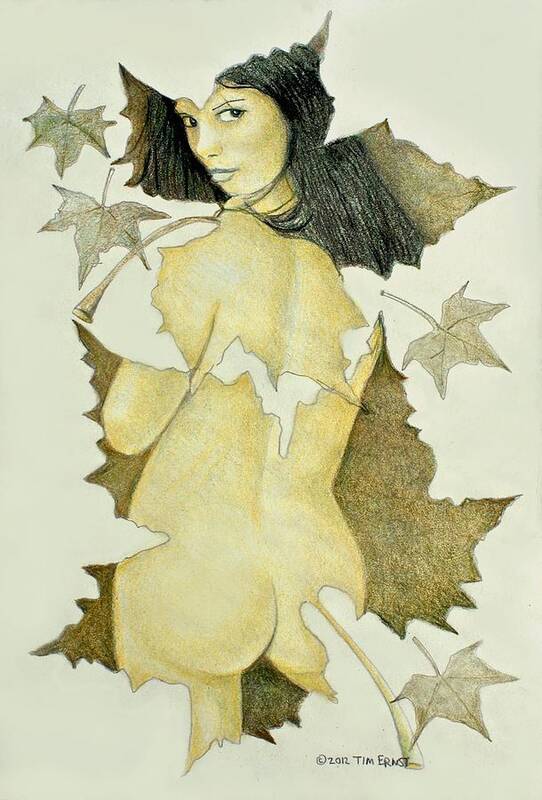 Leaf Poster featuring the photograph Lady of the leaf 4 by Tim Ernst