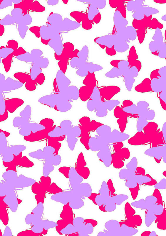 Butterfly Poster featuring the digital art Layered Butterflies by Louisa Knight