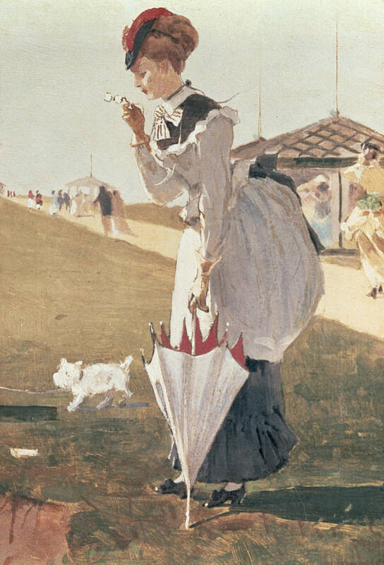 Long Branch (detail) By Winslow Homer (1836-1910) Poster featuring the painting Long Branch by Winslow Homer