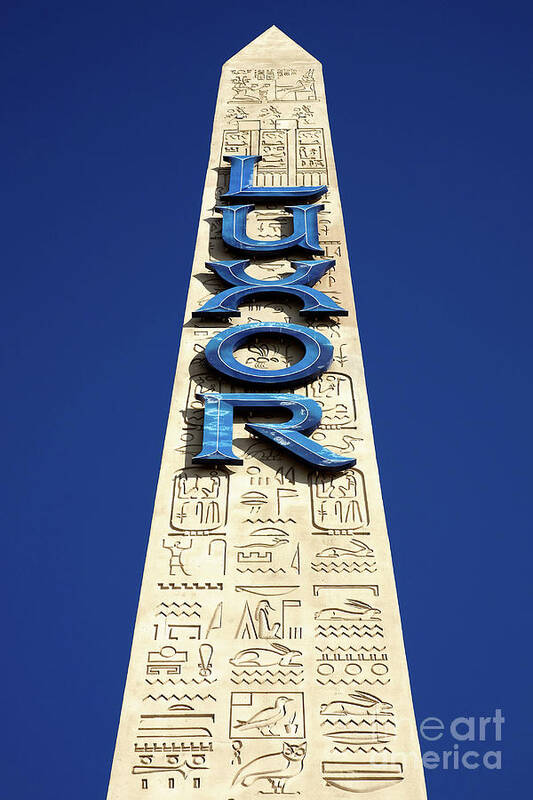 Las Vegas Resorts Poster featuring the photograph Luxor Las Vegas Obelisk by Kate McKenna