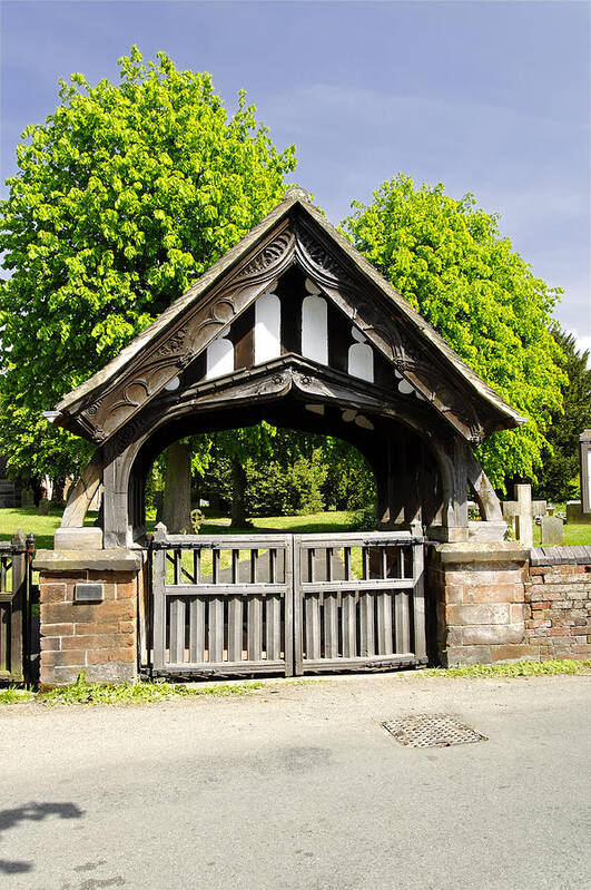 Trees Poster featuring the photograph Lychgate of All Saints Church - Alrewas by Rod Johnson