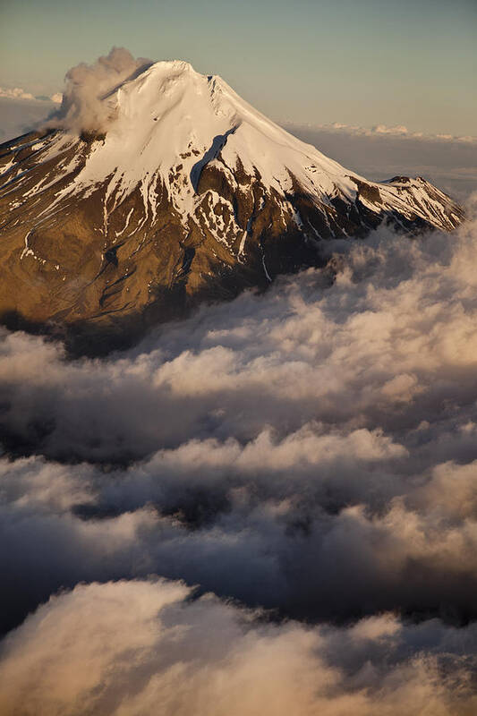 00447578 Poster featuring the photograph Mount Taranaki Above The Clouds New by Colin Monteath
