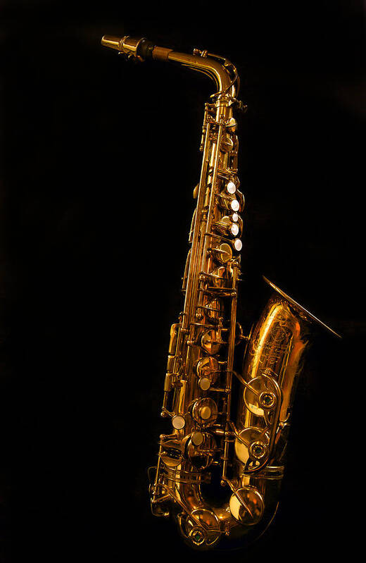 Jean Noren Poster featuring the photograph Portrait of My Old Sax by Jean Noren