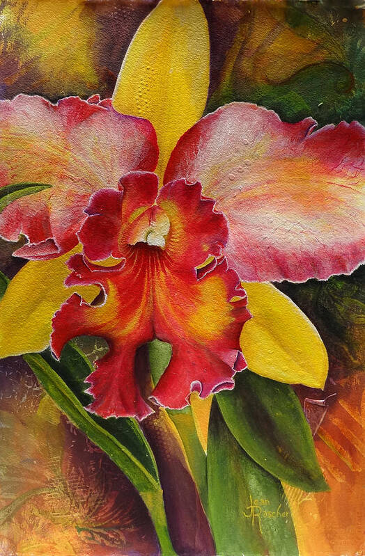 Orchid Poster featuring the painting Natures Splendor by Jean Rascher