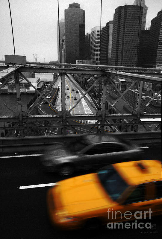 Ny Poster featuring the photograph NYC Yellow Cab by Hannes Cmarits