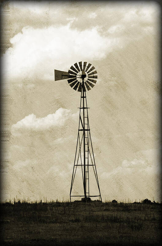 Agriculture Poster featuring the photograph Old Windmill I by Ricky Barnard