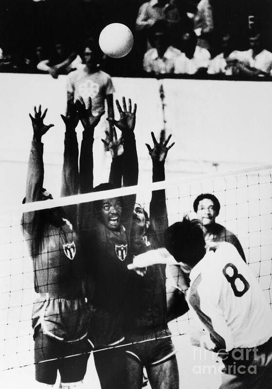 1976 Poster featuring the photograph Olympics: Volleyball, 1976 by Granger