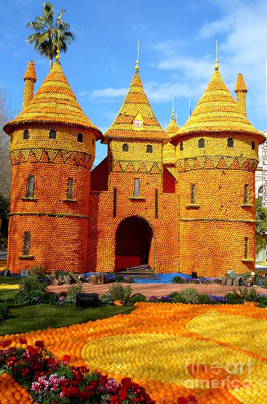 Travel Poster featuring the photograph Orange Castle by Anna Duyunova