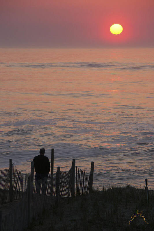 Obx Poster featuring the photograph Outer Banks Sunrise by T Cairns