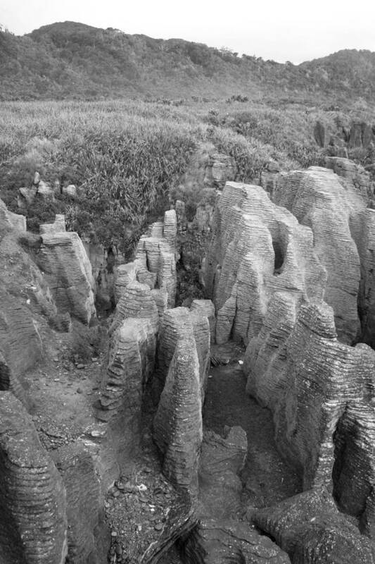 Landscape Poster featuring the photograph Pancake Rocks by Jan Lawnikanis