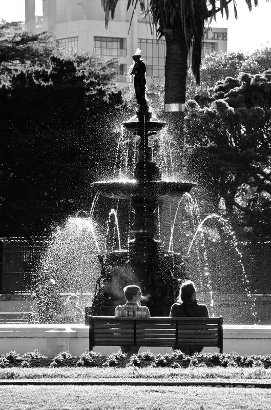 Park Poster featuring the photograph Park Fountain by Yurix Sardinelly