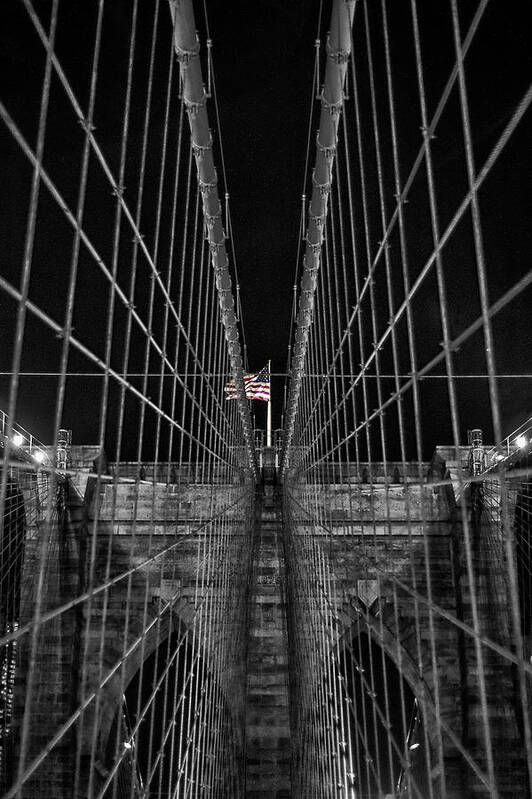 Brooklyn Bridge Poster featuring the photograph Perspective by Sara Hudock