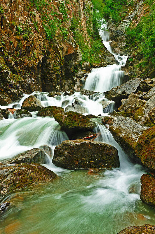 Alaska Poster featuring the photograph Reid Falls by Edward Kovalsky