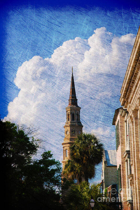 Saint Philip Poster featuring the photograph Saint Philip Church in Charleston SC by Susanne Van Hulst