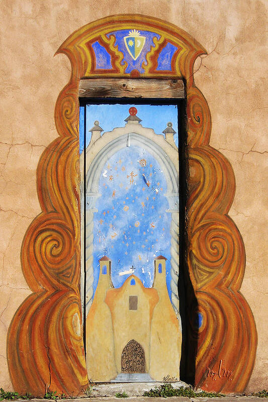 Travel Poster featuring the photograph Santa Fe Doorway by Marie Morrisroe
