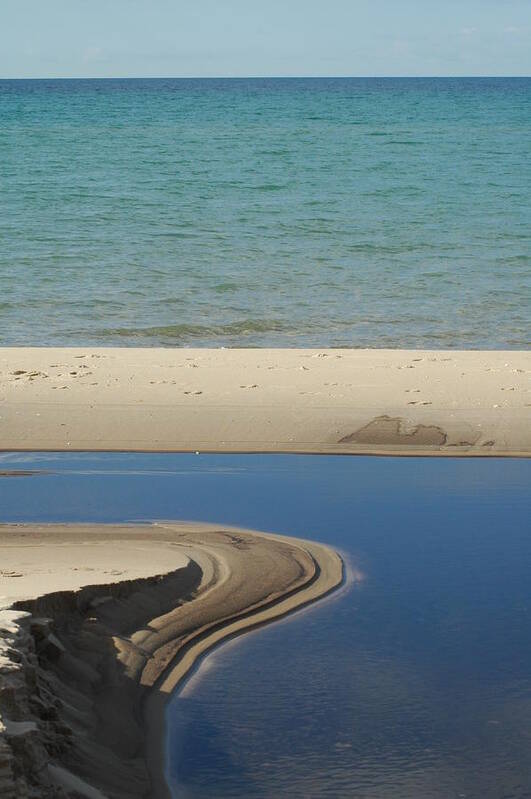 Lake Michigan Poster featuring the photograph Shades Of Blue by Ron Weathers