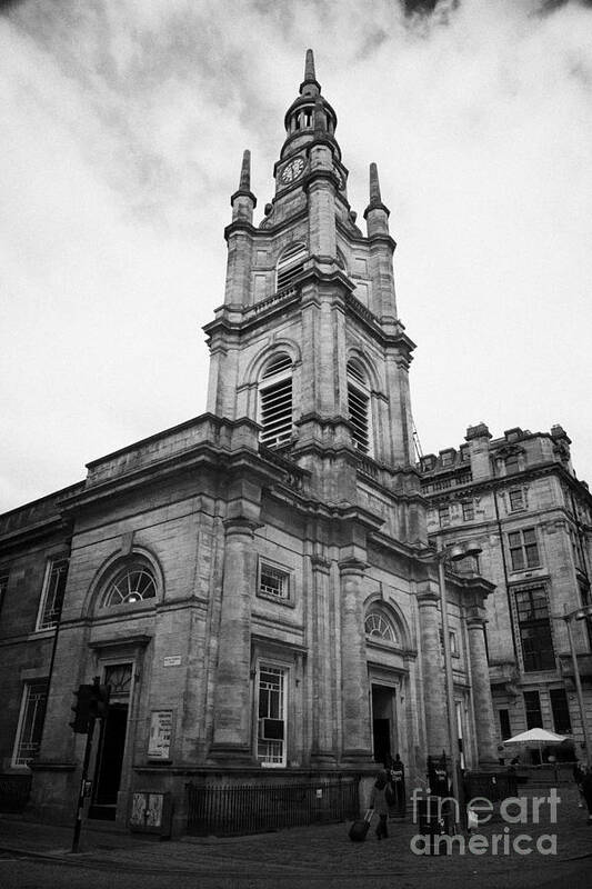 Saint Poster featuring the photograph St Georges-tron Church Nelson Mandela Place Glasgow Scotland Uk by Joe Fox