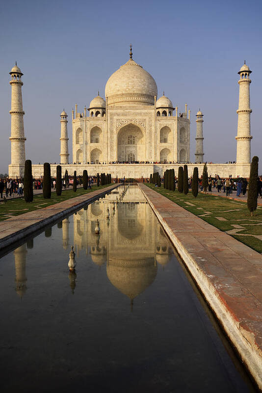 Agra Poster featuring the photograph Taj Mahal reflection by Ivan Slosar