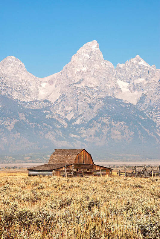 Wyoming Poster featuring the photograph Teton Mormon Barn by Bob and Nancy Kendrick