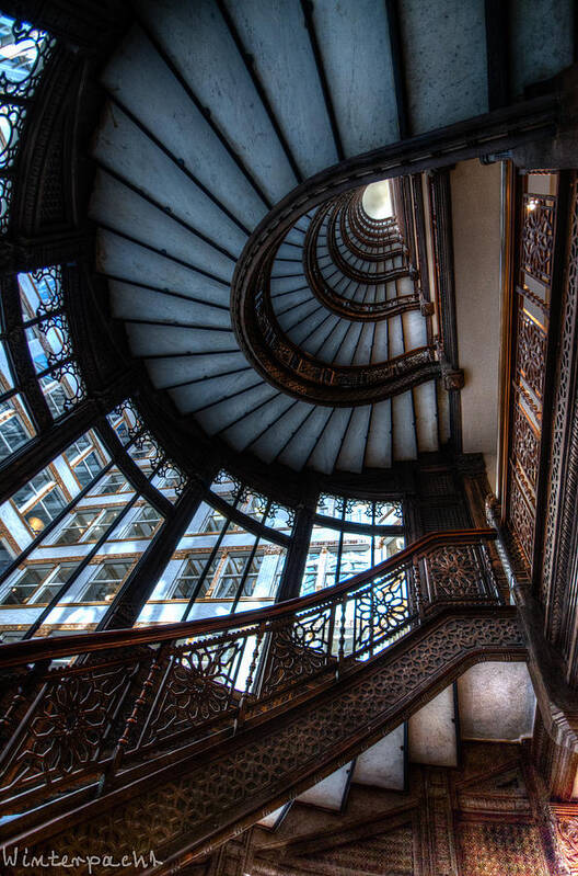 Chicago Poster featuring the photograph The Rookery Stairs by Raf Winterpacht