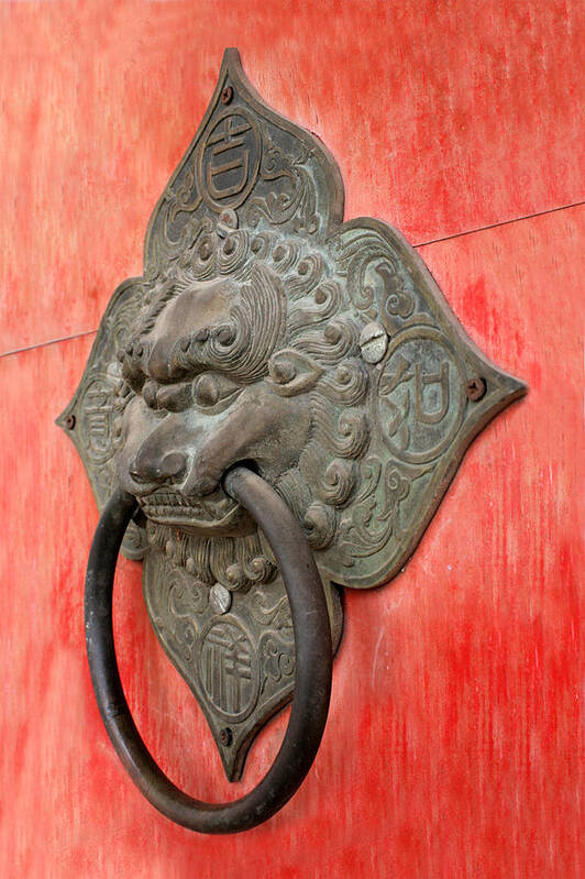 Ancient Poster featuring the photograph The Temple Door 5 by Barnaby Chambers