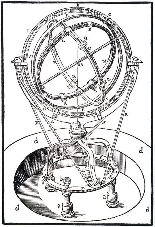 Armillary Poster featuring the photograph The Zodiacal Armillary Instrument by Dr Jeremy Burgess