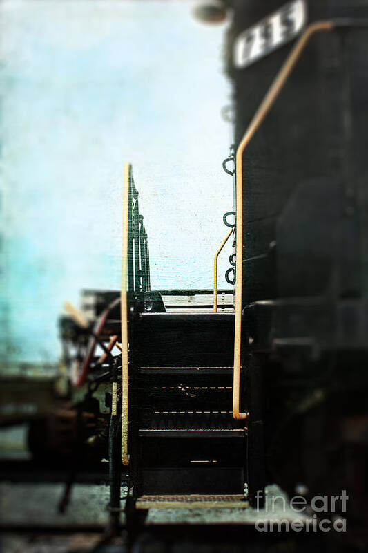 Atmosphere Poster featuring the photograph Train Steps by Stephanie Frey