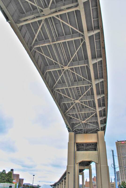  Poster featuring the photograph Under The Skyway by Michael Frank Jr
