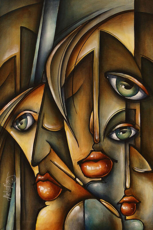 Figurative Poster featuring the painting Urban expression by Michael Lang