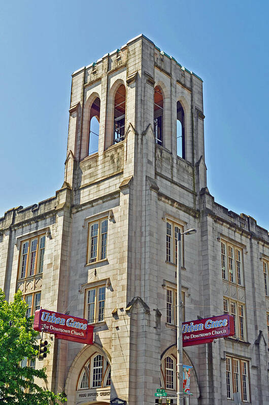 Urban Grace Church Poster featuring the photograph Urban Grace Church by Tikvah's Hope