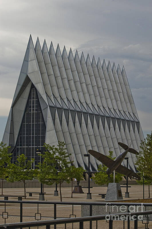 Usafa Poster featuring the photograph US Air Force Academy Chapel 3 by Tim Mulina