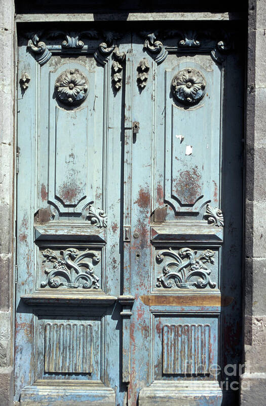 Ecuador Poster featuring the photograph WEATHERED QUITO DOOR Ecuador by John Mitchell