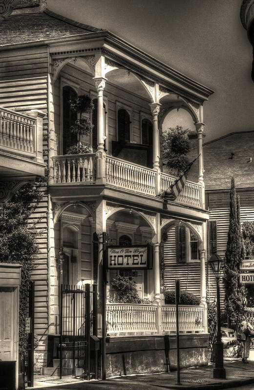 New Orleans French Quarter Poster featuring the photograph 905 Royal Hotel #1 by Greg and Chrystal Mimbs