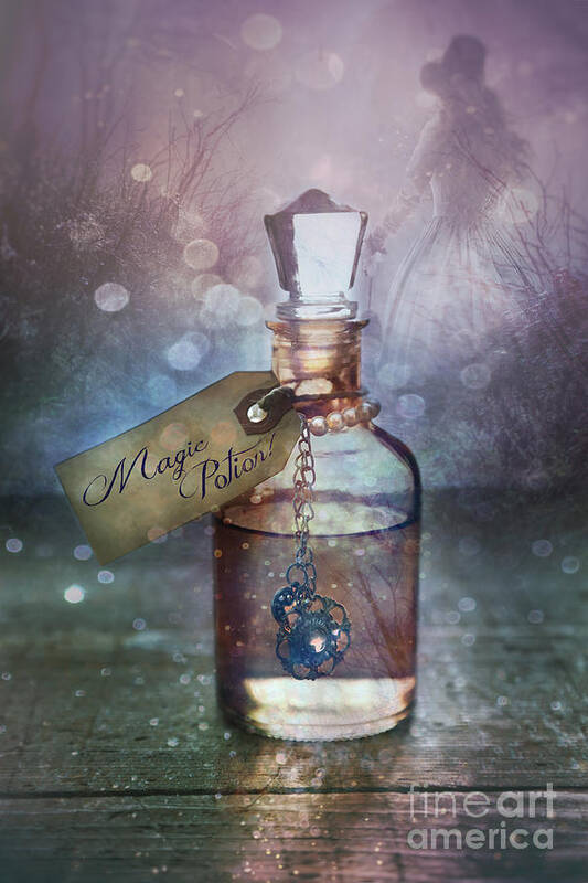  Love Poster featuring the photograph A little bottle with a potion that says Drink Me #1 by Sandra Cunningham