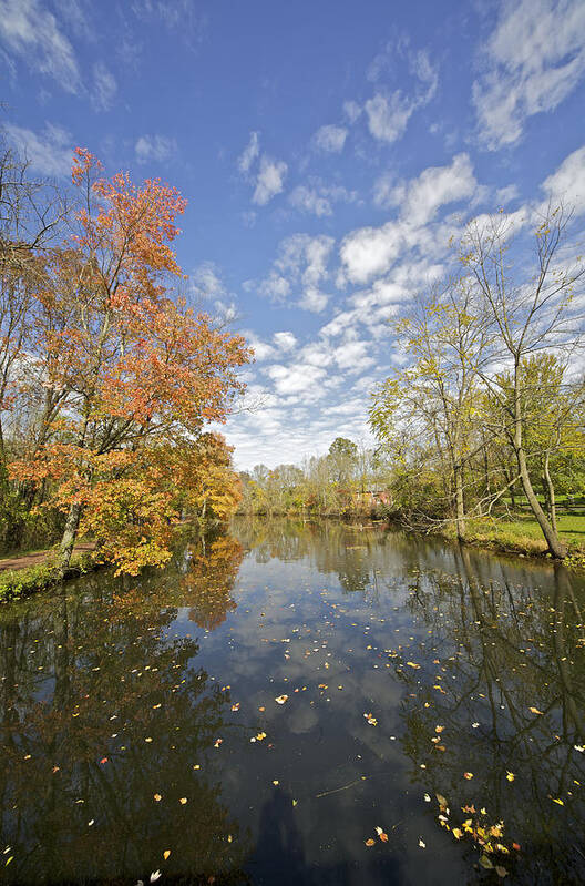 Autumn Poster featuring the photograph Autumn Colors on the Delaware and Raritan Canal #1 by David Letts