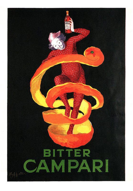 Vintage Poster featuring the mixed media Bitter Campari - Vintage Beer Advertising Poster by Studio Grafiikka