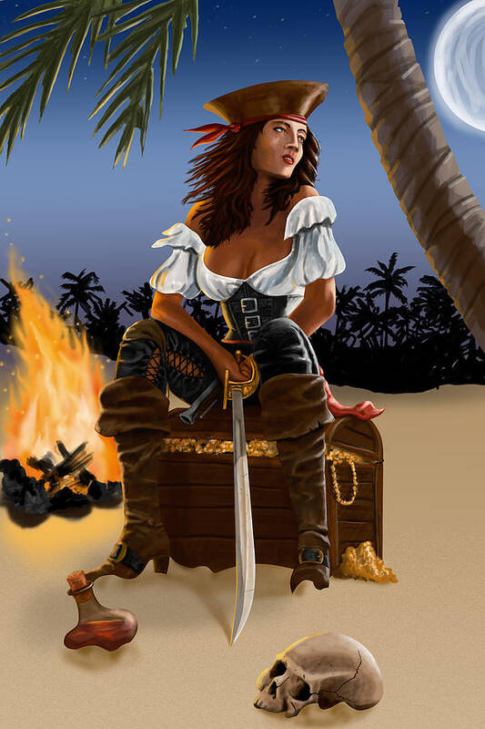 Pirate Poster featuring the digital art Buckling the Swash by Doug Schramm