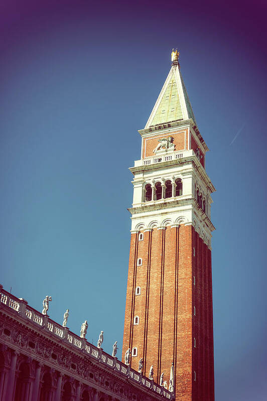 Venice Poster featuring the photograph Campanile in Venice #1 by Jaroslav Frank