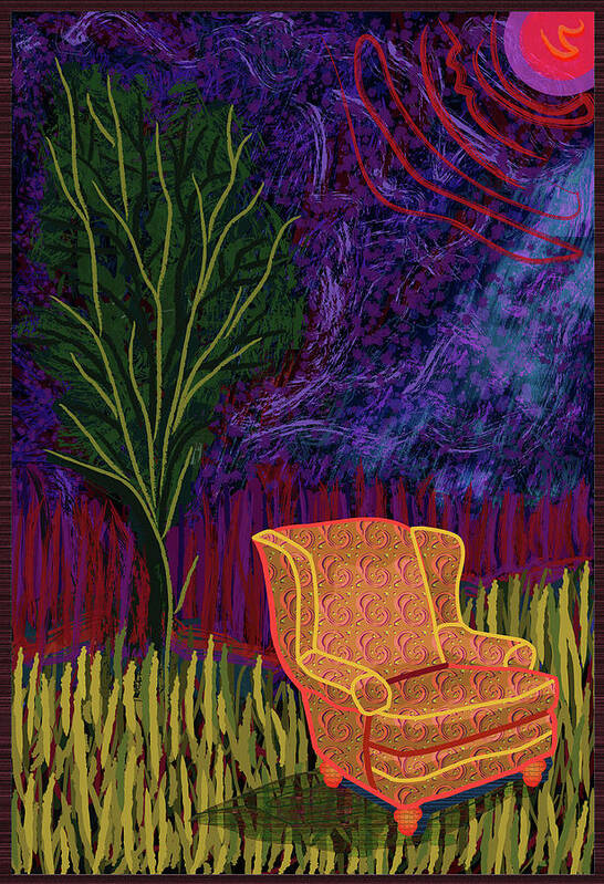Digital Poster featuring the digital art Dave's Chair #1 by Rod Whyte