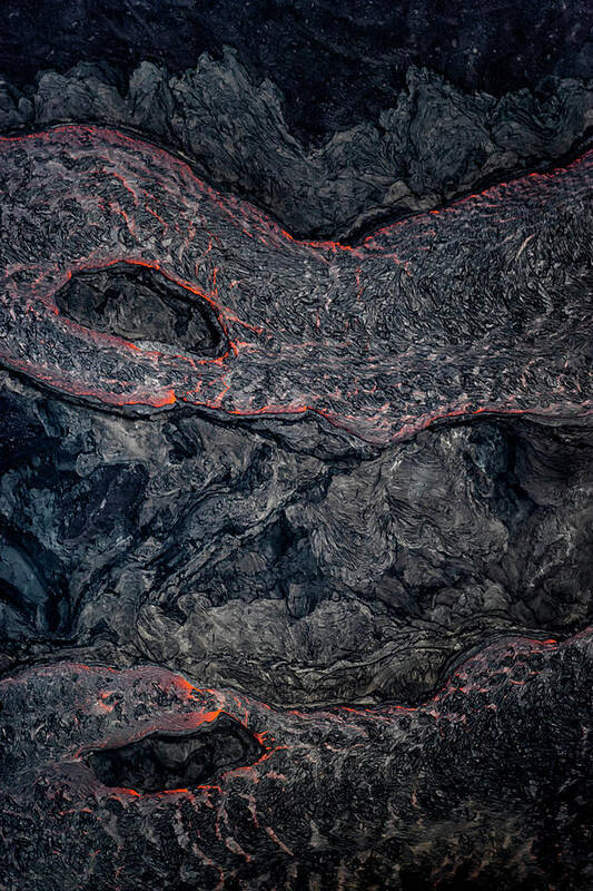Lava Poster featuring the photograph Lava River Texture #1 by Christopher Johnson