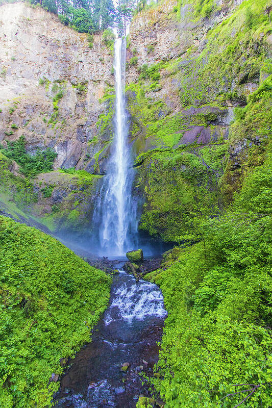 Oregon Poster featuring the photograph Multnomah Falls #1 by Jonny D