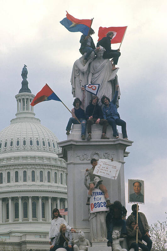  Rally Poster featuring the photograph Peace Demonstration #1 by Erik Falkensteen