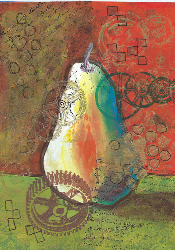 Pear Poster featuring the painting Pear 8 by Elise Boam