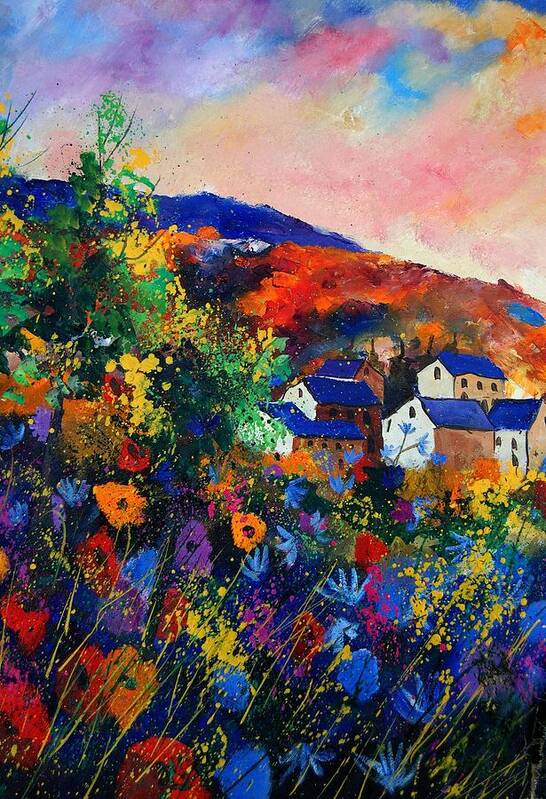 Landscape Poster featuring the painting Summer #1 by Pol Ledent